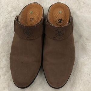 Ariat Suede Leather Sport Mules Brown Size 8